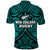 New Zealand Silver Fern Rugby Polo Shirt All Black Turquoise NZ Maori Pattern LT13 - Polynesian Pride