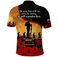 New Zealand ANZAC Polo Shirt - Maori Camouflage Mix Poppies We Will Remember Them LT14 - Polynesian Pride