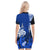 (Custom Personalised) New Caledonia Polo Dress Nautilus Blue Polynesian Hibiscus LT13 - Polynesian Pride