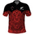 (Custom Text and Number) New Zealand Tiki Rugby Polo Shirt NZ Maori Koru Pattern Ver.03 LT14 Red - Polynesian Pride