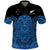 (Custom Text and Number) New Zealand Tiki Rugby Polo Shirt NZ Maori Koru Pattern Ver.05 LT14 Blue - Polynesian Pride