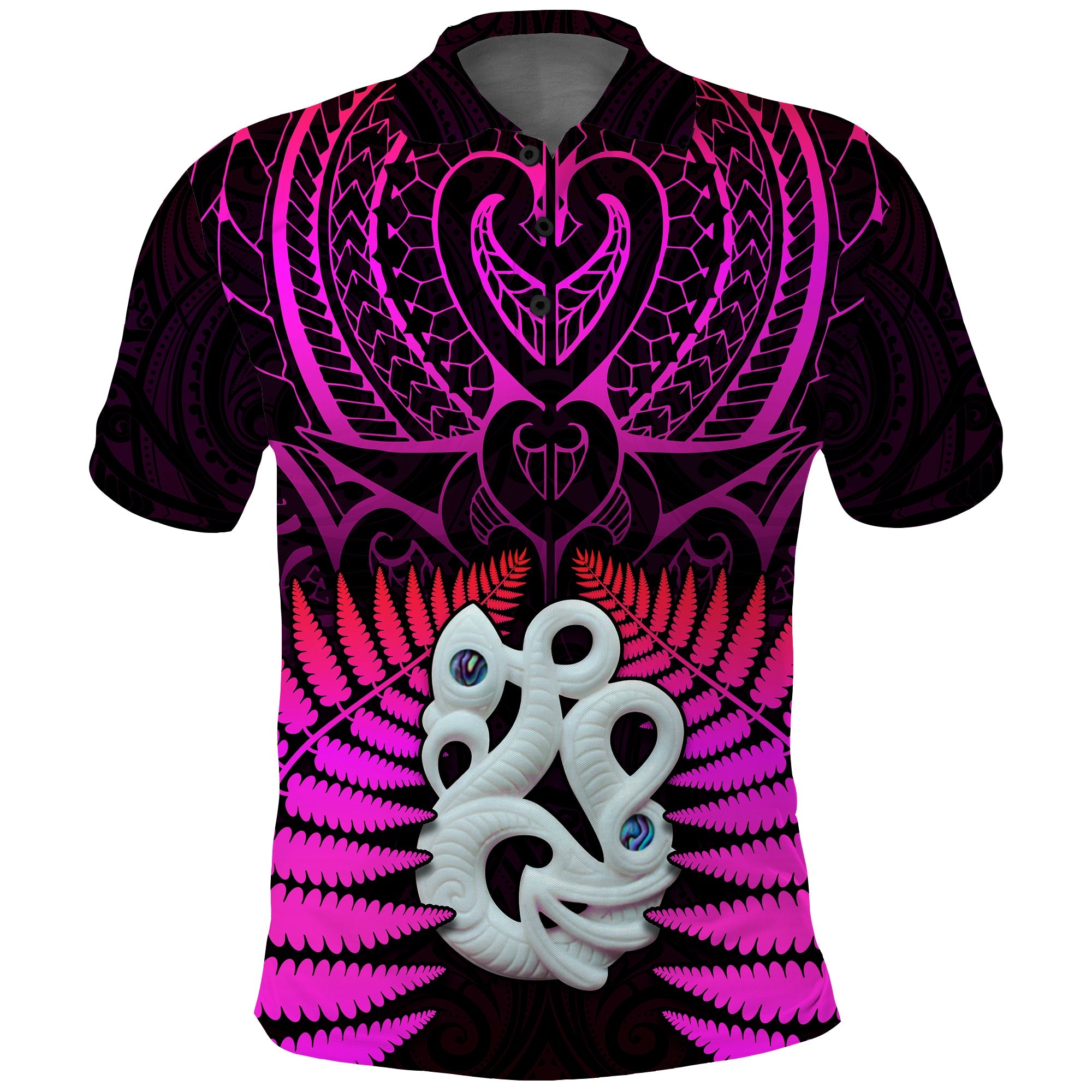 (Custom Text and Number) New Zealand Polo Shirt Aotearoa Fern Hei Tiki Purple Style LT13 Purple - Polynesian Pride