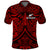 New Zealand Silver Fern Rugby Polo Shirt All Black Red NZ Maori Pattern LT13 Red - Polynesian Pride