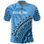 (Custom Text and Number) Fiji Tapa Rugby Polo Shirt Fijian Cibi Dance Tapa Pattern Blue LT14 - Polynesian Pride