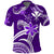 Custom Hawaii Flowers Wave Polo Shirt Kanaka Maoli Purple Polynesian LT13 Purple - Polynesian Pride