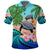 Polynesian Turtle Coconut Tree and Orchids Polo Shirt LT14 Adult Blue - Polynesian Pride