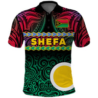 Custom Shefa Province Polo Shirt Vanuatu Pig Tusk Polynesian Flag Style LT14 - Polynesian Pride