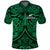 New Zealand Silver Fern Rugby Polo Shirt All Black Green NZ Maori Pattern LT13 Green - Polynesian Pride