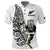 New Zealand Silver Fern Rugby Polo Shirt All Black Maori Version White LT14 White - Polynesian Pride