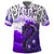 Custom Manaia Maori Polo Shirt Fern Aotearoa Purple Waves LT13 Purple - Polynesian Pride