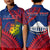 Custom F.A.S.T Samoa Polo Shirt KID Samoan Coat Of Arms Polynesian Pattern LT14 Kid Blue - Polynesian Pride