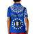 (Custom Text and Number) Rarotonga Cook Islands Polo Shirt KID Turtle and Map Style Blue LT13 - Polynesian Pride