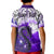 (Custom Personalised) Manaia Maori Polo Shirt KID Fern Aotearoa Purple Waves LT13 - Polynesian Pride