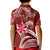 (Custom Personalised) Hawaii Flowers Wave Polo Shirt KID Kanaka Maoli Red Polynesian LT13 - Polynesian Pride