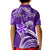 (Custom Personalised) Hawaii Flowers Wave Polo Shirt KID Kanaka Maoli Purple Polynesian LT13 - Polynesian Pride