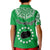 Rarotonga Cook Islands Polo Shirt KID Turtle and Map Style Green LT13 - Polynesian Pride