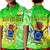 (Custom Personalised) Happy Mangaia Gospel Day Polo Shirt KID Cook Islands Coat Of Arms Polynesian Pattern LT14 Kid Green - Polynesian Pride
