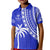 (Custom Text and Number) Fiji Rugby Sevens Polo Shirt KID Fijian 7s Tapa Polynesian Blue Ver.02 LT13 - Polynesian Pride