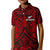 New Zealand Silver Fern Rugby Polo Shirt KID All Black Red NZ Maori Pattern LT13 Kid Red - Polynesian Pride