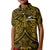 New Zealand Silver Fern Rugby Polo Shirt KID All Black Gold NZ Maori Pattern LT13 Kid Gold - Polynesian Pride