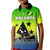 Malampa Province Polo Shirt Native Canoe Mix Vanuatu Pig Tusk Green Version LT14 Kid Green - Polynesian Pride