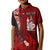 Custom New Caledonia Polo Shirt Nautilus Red Polynesian Hibiscus LT13 - Polynesian Pride