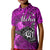 Custom The Shaka Hawaii Polo Shirt Tropical Flowers Purple Version LT13 - Polynesian Pride