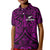 New Zealand Silver Fern Rugby Polo Shirt All Black Purple NZ Maori Pattern LT13 - Polynesian Pride