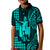 (Custom Text and Number) Hawaii Day Kakau Polo Shirt Proud To Be Hawaiian Turquoise King Kamehameha and Kanaka Maoli LT13 - Polynesian Pride