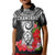 Custom Guam Chamorro Polo Shirt Guaman Latte Stone Tropical Flowers Black Style LT14 - Polynesian Pride