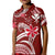 Custom Hawaii Flowers Wave Polo Shirt Kanaka Maoli Red Polynesian LT13 - Polynesian Pride