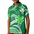 (Custom Personalised) Hawaii Flowers Wave Polo Shirt KID Kanaka Maoli Green Polynesian LT13 Kid Green - Polynesian Pride