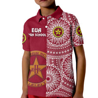 Custom Tonga Eua High School Polo Shirt Tongan Ngatu Pattern LT14 - Polynesian Pride