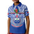 (Custom Text And Number) Samoa Rugby Polo Shirt KID Manu Samoa 7s Ginger Blue Polynesian LT14 - Polynesian Pride