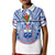 (Custom Text And Number) Samoa Rugby Polo Shirt KID Manu Samoa 7s Ginger White Polynesian LT14 - Polynesian Pride