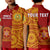 (Custom Personalised) Tonga Vavau High School Polo Shirt KID Tongan Ngatu Pattern LT14 Kid Red - Polynesian Pride