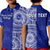 (Custom Personalised) Queen Salote Tonga College Polo Shirt KID Tongan Ngatu Pattern LT14 Kid Blue - Polynesian Pride