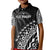 Fiji Rugby Polo Shirt Fijian Cibi Dance Tapa Pattern Black LT14 Kid Black - Polynesian Pride