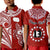 (Custom Text and Number) Rarotonga Cook Islands Polo Shirt Turtle and Map Style Red LT13 - Polynesian Pride