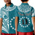 (Custom Text and Number) Cook Islands Tatau Polo Shirt Symbolize Passion Stars Version Blue LT13 - Polynesian Pride