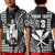 (Custom Text and Number) Hawaii Day Kakau Polo Shirt KID Proud To Be Hawaiian Black King Kamehameha and Kanaka Maoli LT13 Kid Black - Polynesian Pride