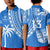 (Custom Text and Number) Fiji Rugby Sevens Polo Shirt KID Fijian 7s Tapa Polynesian Blue Ver.01 LT13 Kid Blue - Polynesian Pride