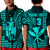 (Custom Text and Number) Hawaii Day Kakau Polo Shirt Proud To Be Hawaiian Turquoise King Kamehameha and Kanaka Maoli LT13 - Polynesian Pride