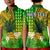 (Custom Personalised) Hawaii Pineapple Polo Shirt KID Plumeria Frangipani Mix Tribal Pattern LT13 Kid Green - Polynesian Pride