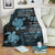 Hawaii Turtle Premium Blanket Hibiscus To My Wife Blue AH - Polynesian Pride