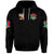 Papua New Guinea PRK Mendi Muruks Hoodie Rugby All Black LT8 Zip Hoodie Black - Polynesian Pride