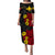 (Custom Personalised) Papua New Guinea Birds of Paradise Puletasi Dress LT13 Black - Polynesian Pride