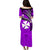 Wallis And Futuna Puletasi Dress Plumeria Flowers With Purple Polynesian Pattern LT14 - Polynesian Pride