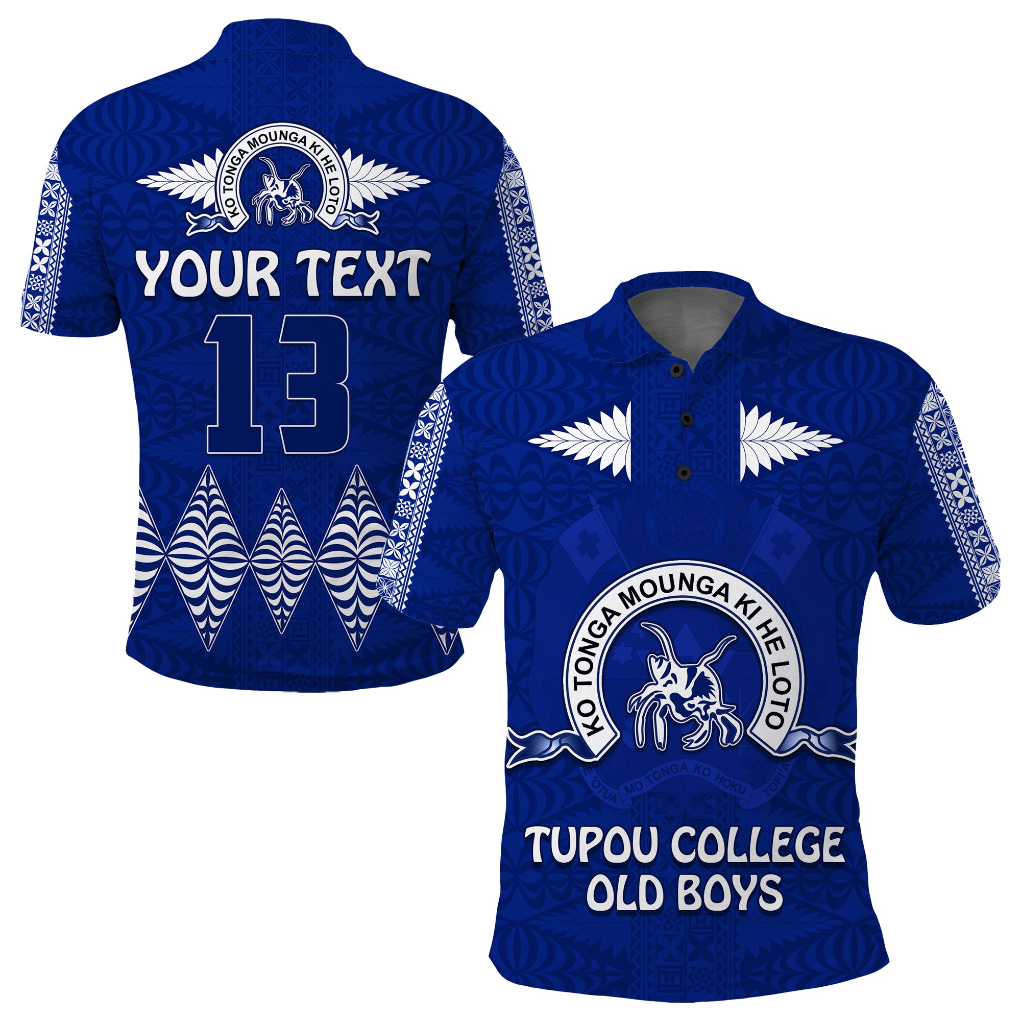 Custom Tupou College Polo Shirt Always Proud of Old Boys Toloa LT13 Unisex Blue - Polynesian Pride