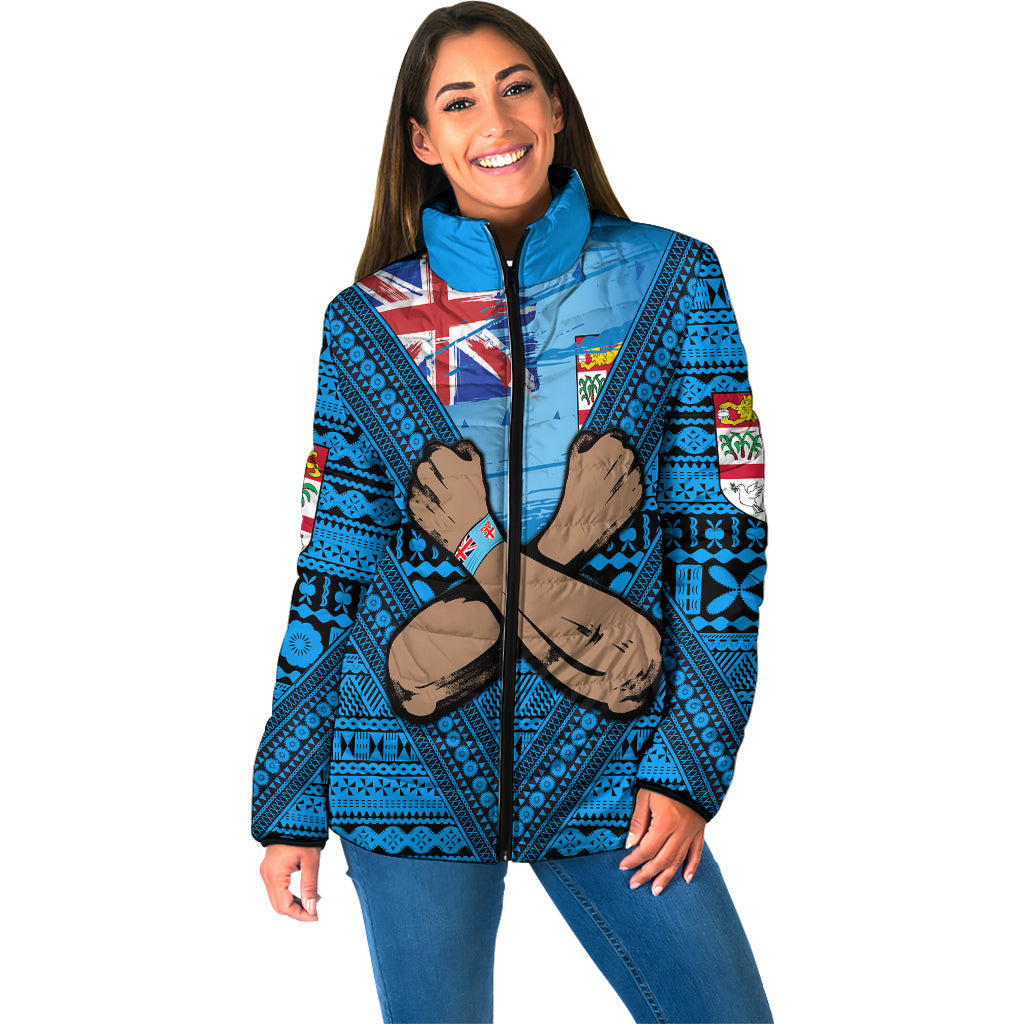 Fiji Bula Flag Padded Jackets LT10 - Polynesian Pride
